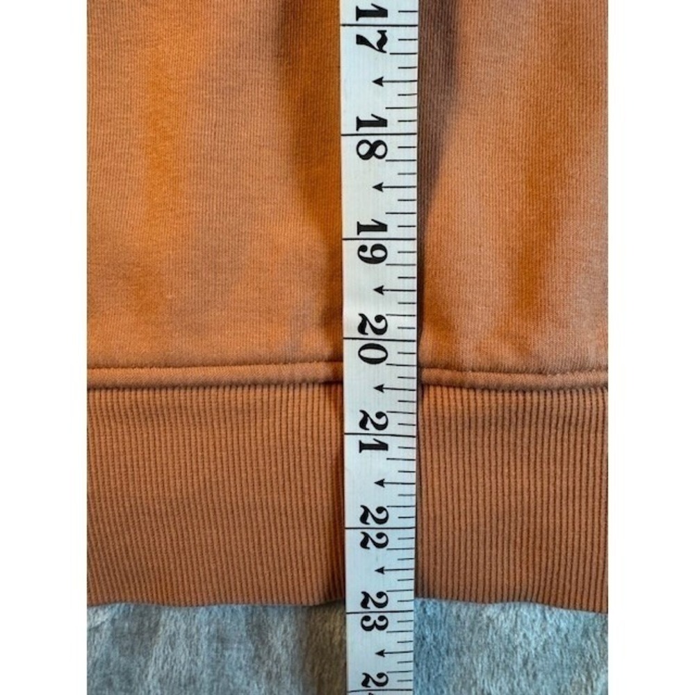 Zelos Hoodie Womens XL Orange Quarter Zip Pullover Thumbhole Raglan Sweatshirt - Picture 4 of 6